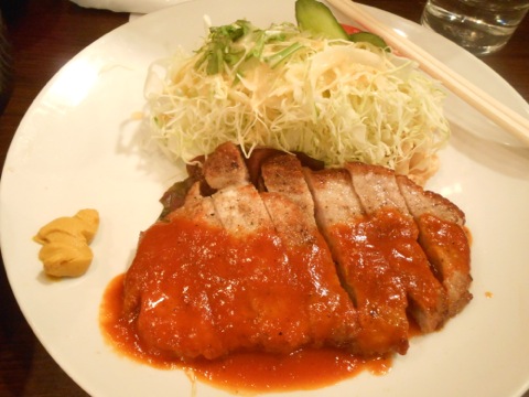 チラうら中央地中海通信 ポークチャップ定食 - Pork Chop at Osaka downtown